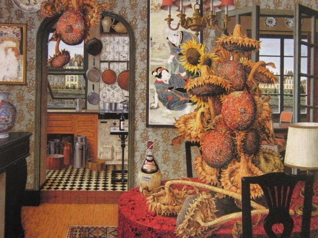 玉之内満雄、厨房の見える部屋、希少画な集画、状態良好