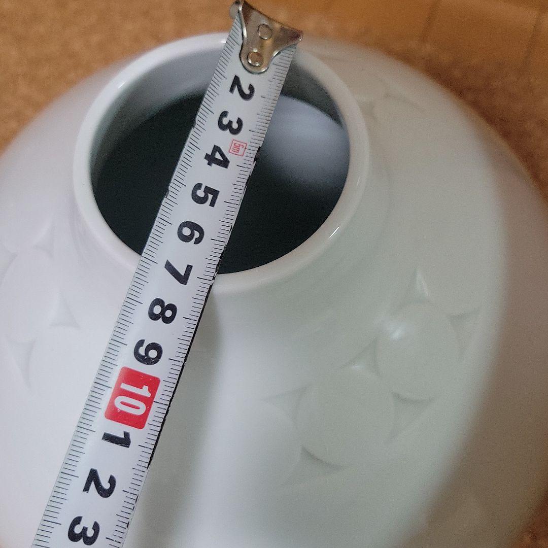 静風舍 副島微美子 大きめ白磁 花器/壺 作家物