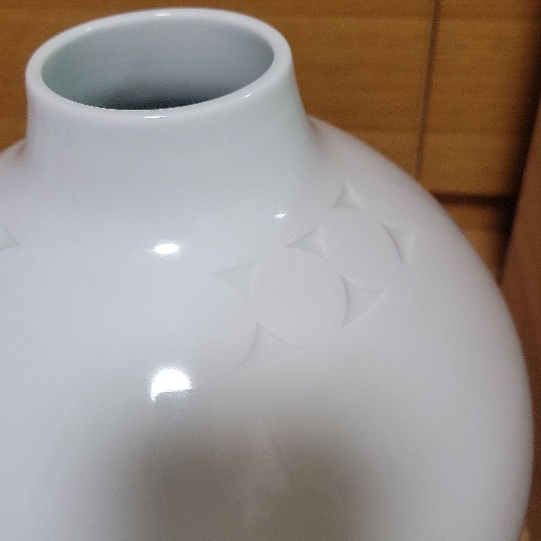 静風舍 副島微美子 大きめ白磁 花器/壺 作家物