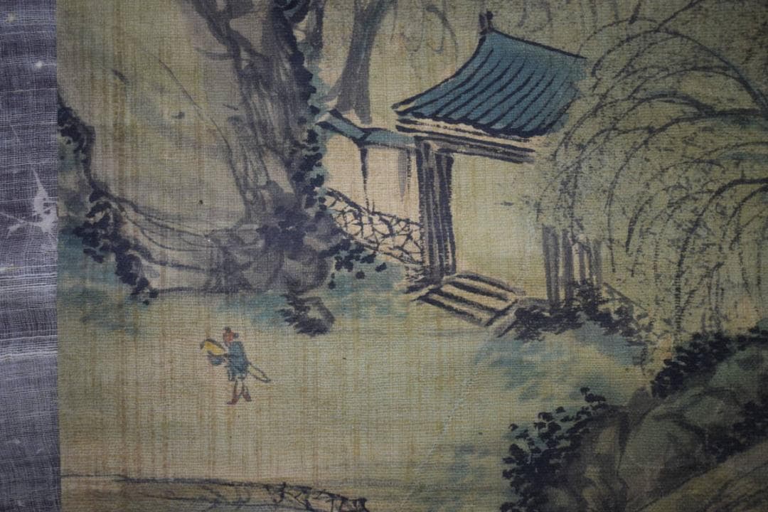 模写/王石谷/山水図/布袋屋掛軸HI-276 - メルカリ