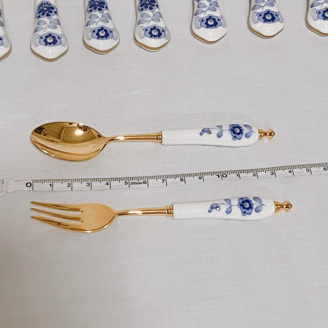 NARUMI ケーキフォーク スプーンセット 金銀8組