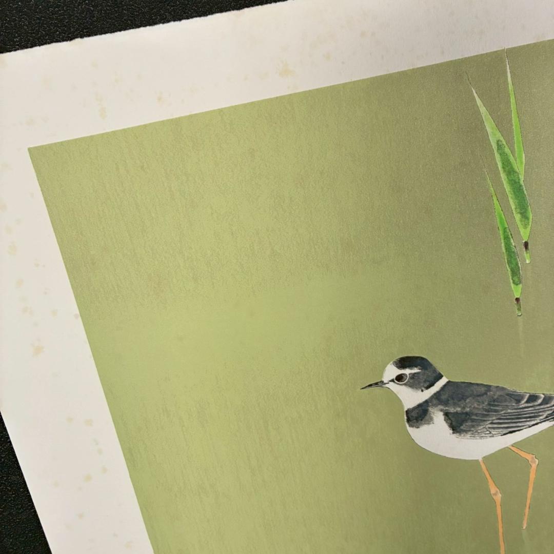 上村淳之「春汀」リトグラフ 直筆サイン・印章・発行証有 古径額 上村