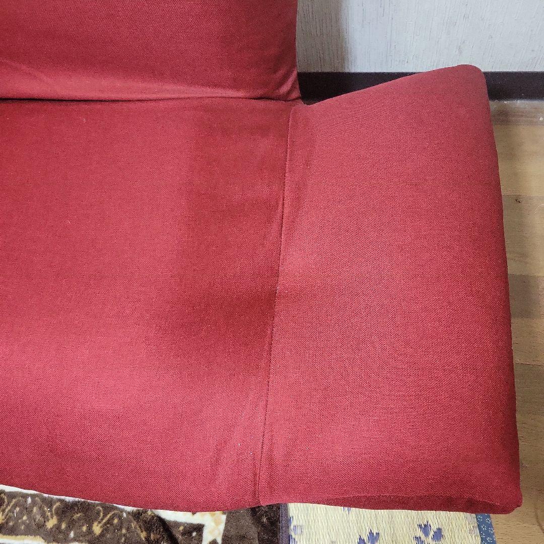 ニトリ二人掛けソファー　赤