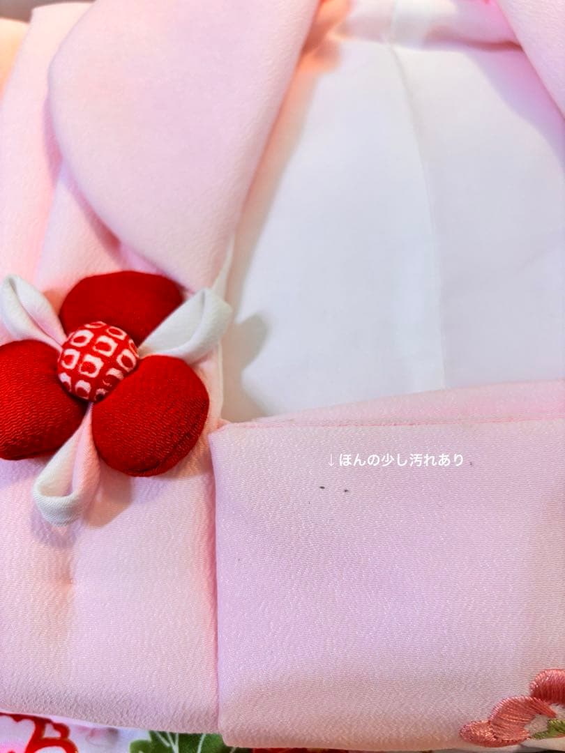 753 七五三衣装 ピンク 花柄 着物　3歳　女の子