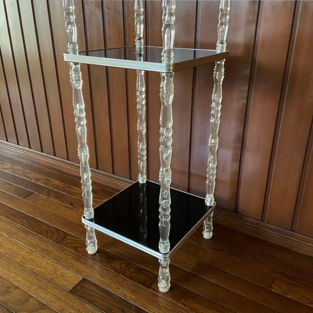 ’70s 昭和レトロ　飾り棚　ブラック　 レトロ家具