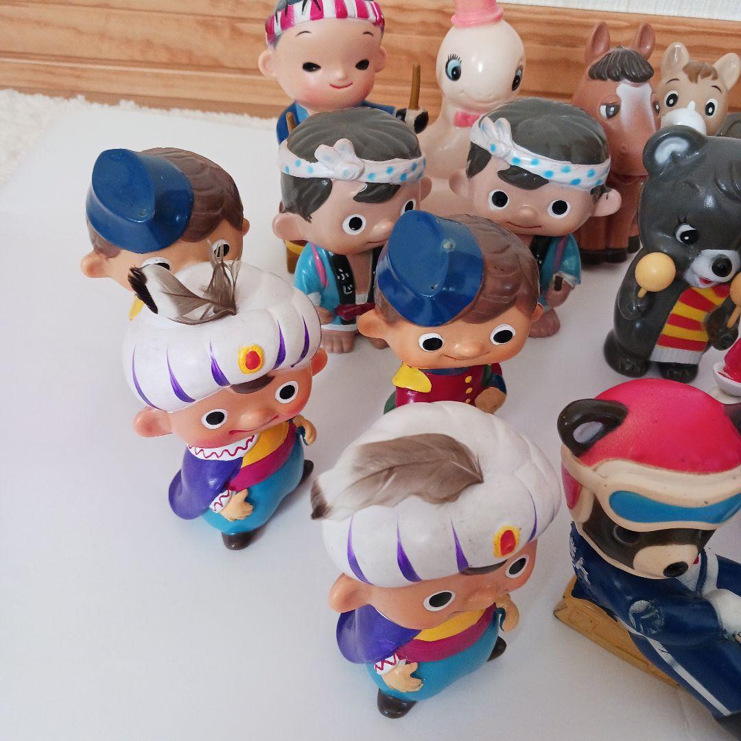 昭和レトロ ソフビ貯金箱 19点セット 富士銀行 たくぎん JAなど まとめ