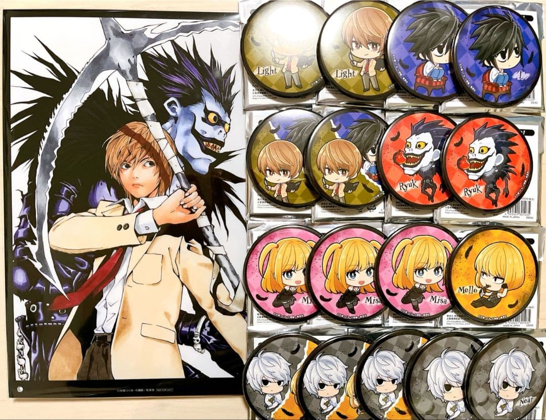 デスノート ラッキー缶バッジBOX くじ - メルカリ