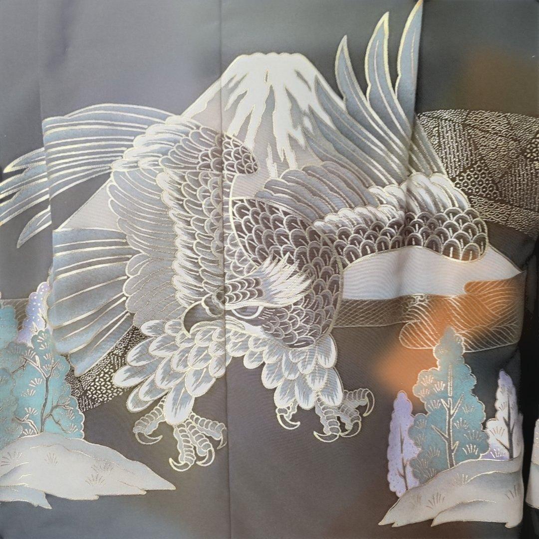 【本日値下げ中】七五三用　5歳　美品　 黒と金の伝統的和装　日本製