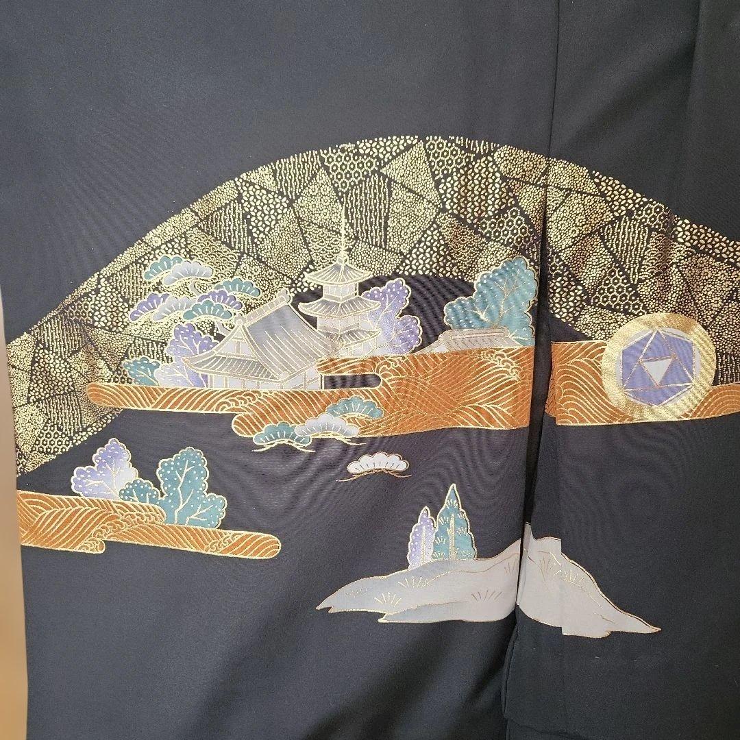 【本日値下げ中】七五三用　5歳　美品　 黒と金の伝統的和装　日本製