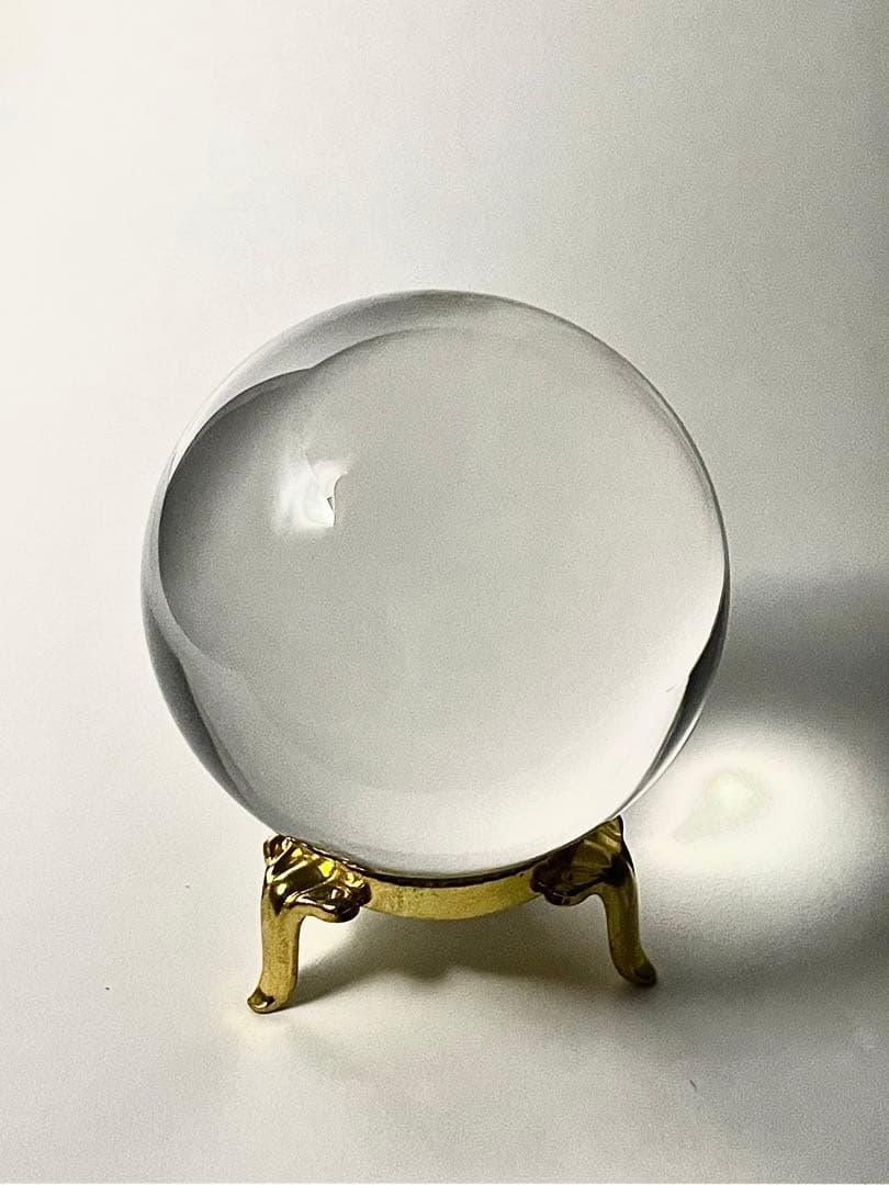 天然水晶球 57.4mm(一寸九分) AAA級 完全無瑕 無色透明 鑑別書付