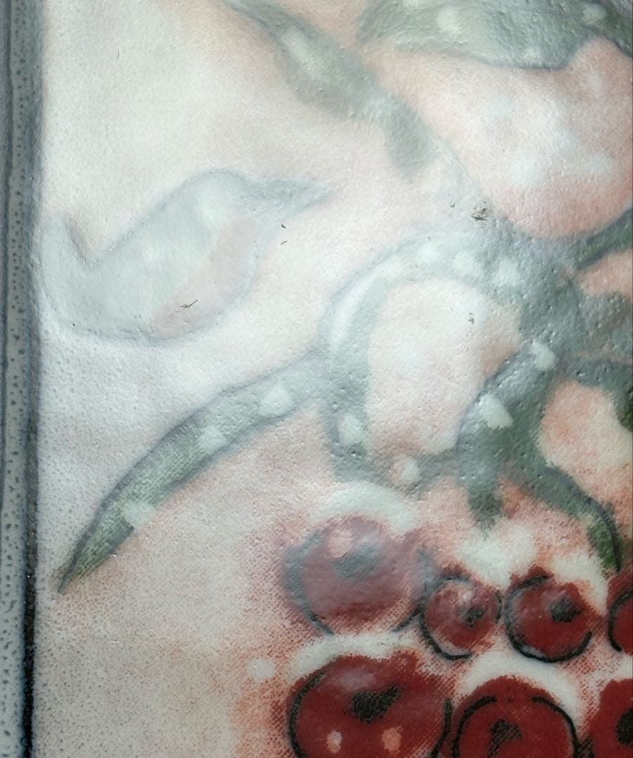 ARABIA ヘルヤ\"Lumihiutaleita hiljalleen\"陶板画