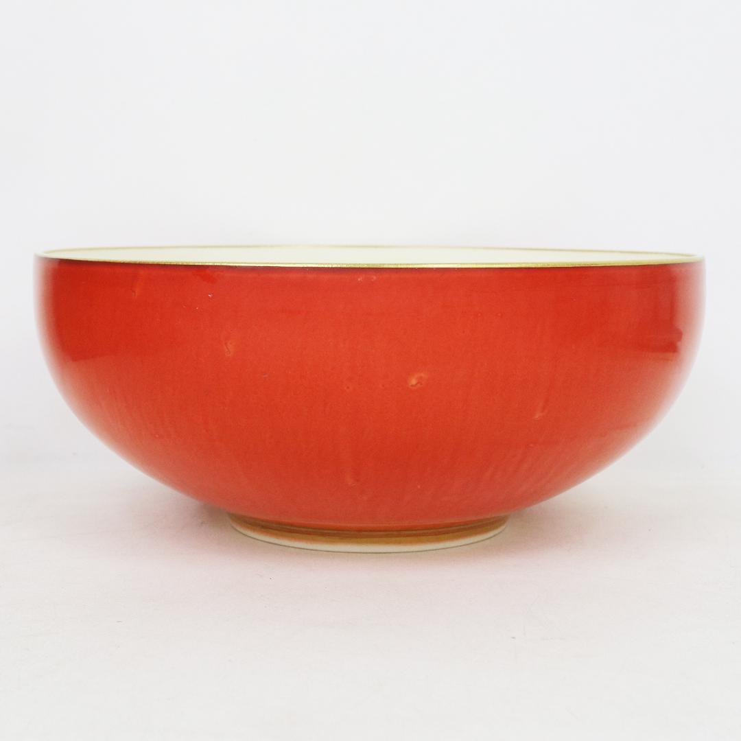 京焼 村田亀水 赤地金彩鉄鉢 菓子器 共箱 - メルカリ