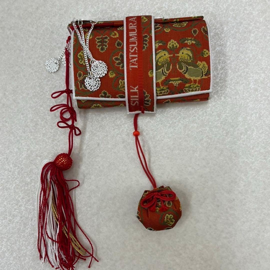 （63）七五三 はこせこセット 絹100% 龍村美術織物 日本製