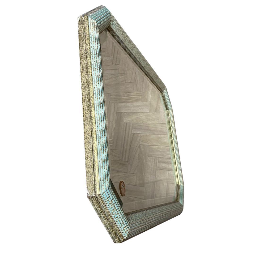 【美品】トスカーナイタリア製　八角形ウォールミラー鏡姿見ヴィンテージアンティーク