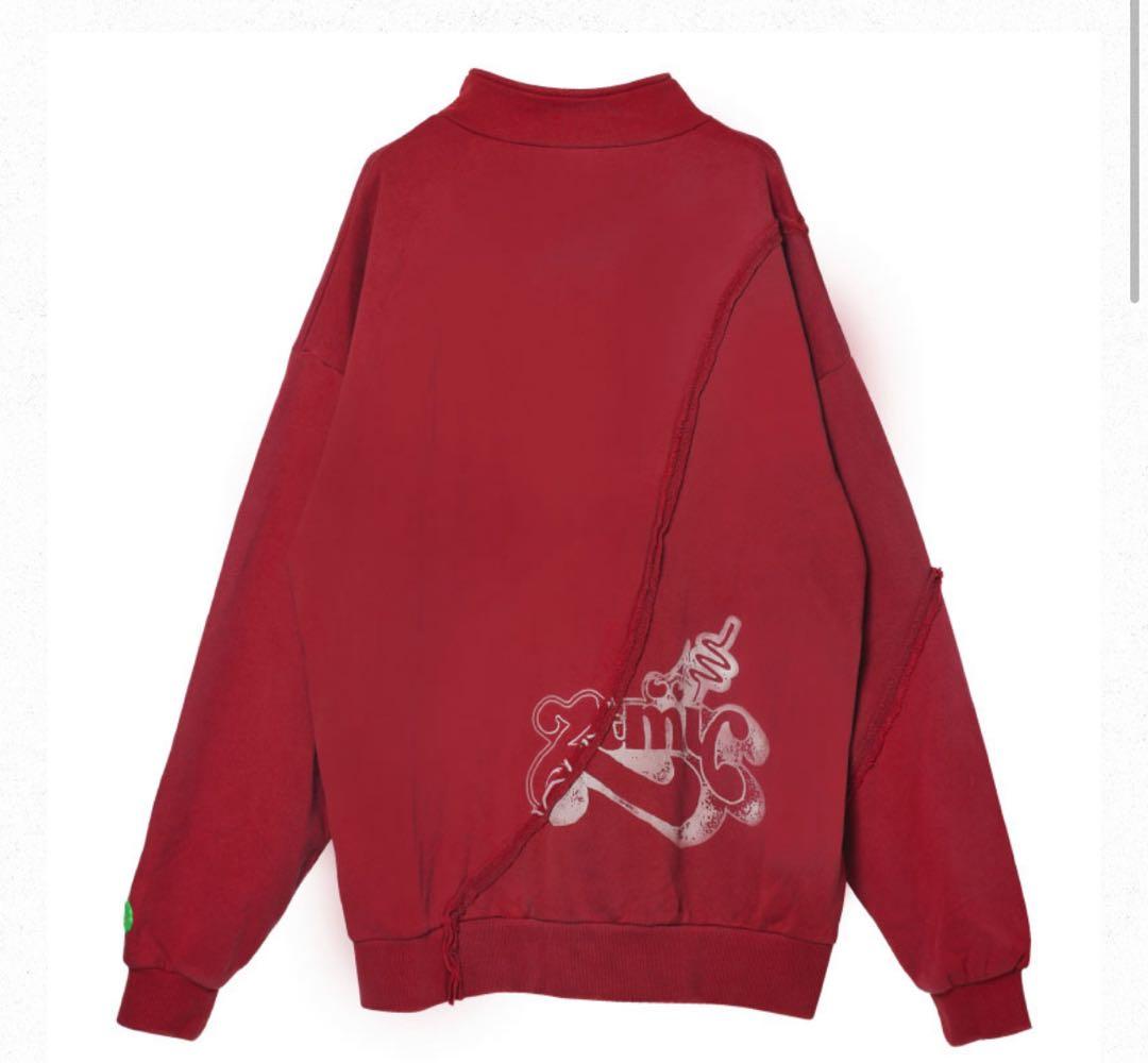 ずとまよ　Half Zip Sweat (Red) Mサイズ