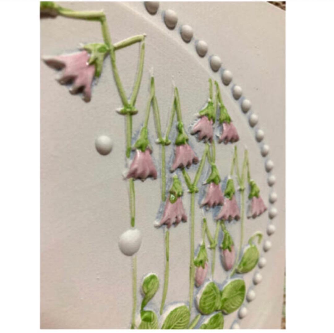 《ヴィンテージ》ジイガントフタ　スウェーデン【リネアの時計　白陶板】壁飾り