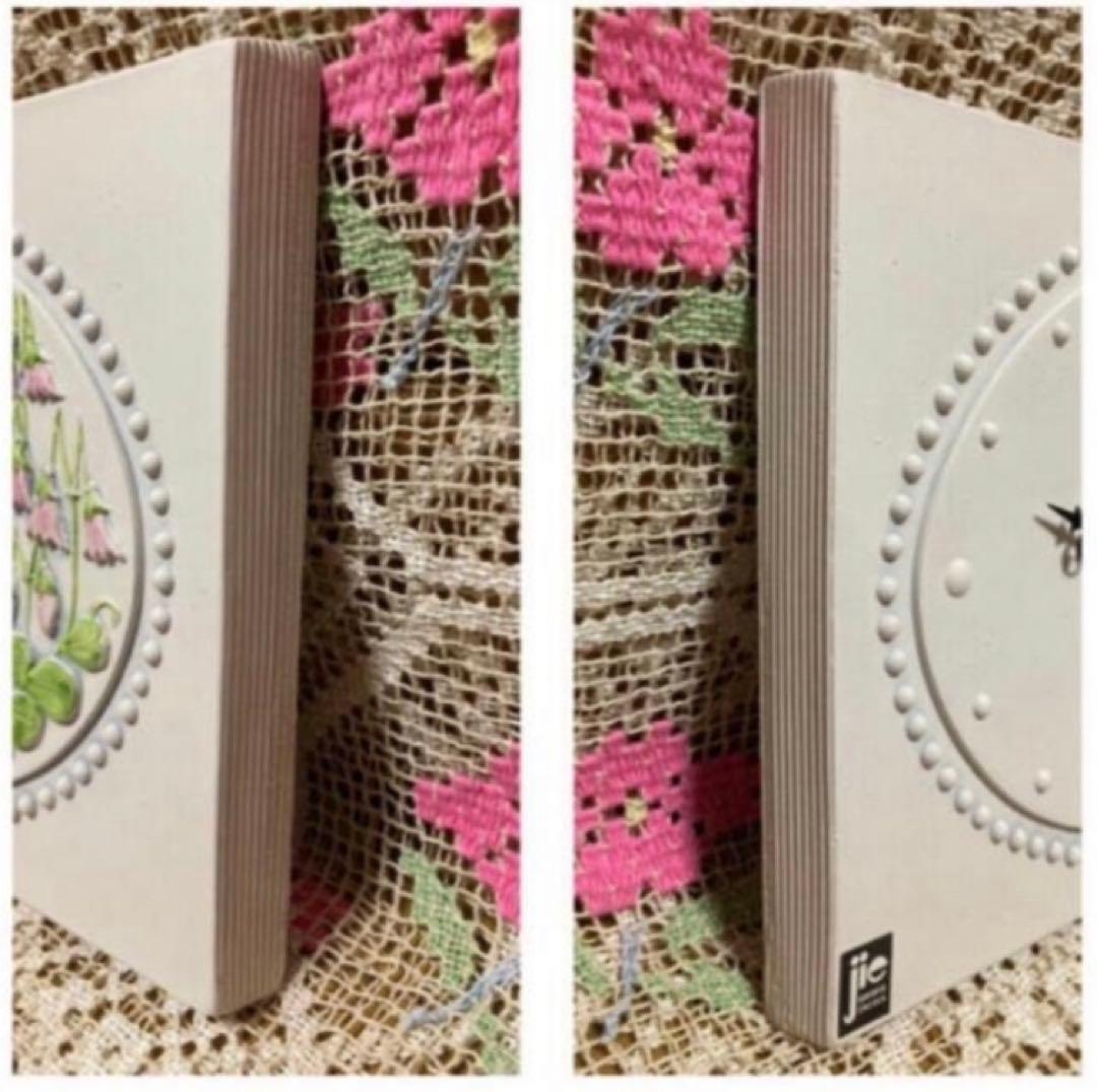 《ヴィンテージ》ジイガントフタ　スウェーデン【リネアの時計　白陶板】壁飾り