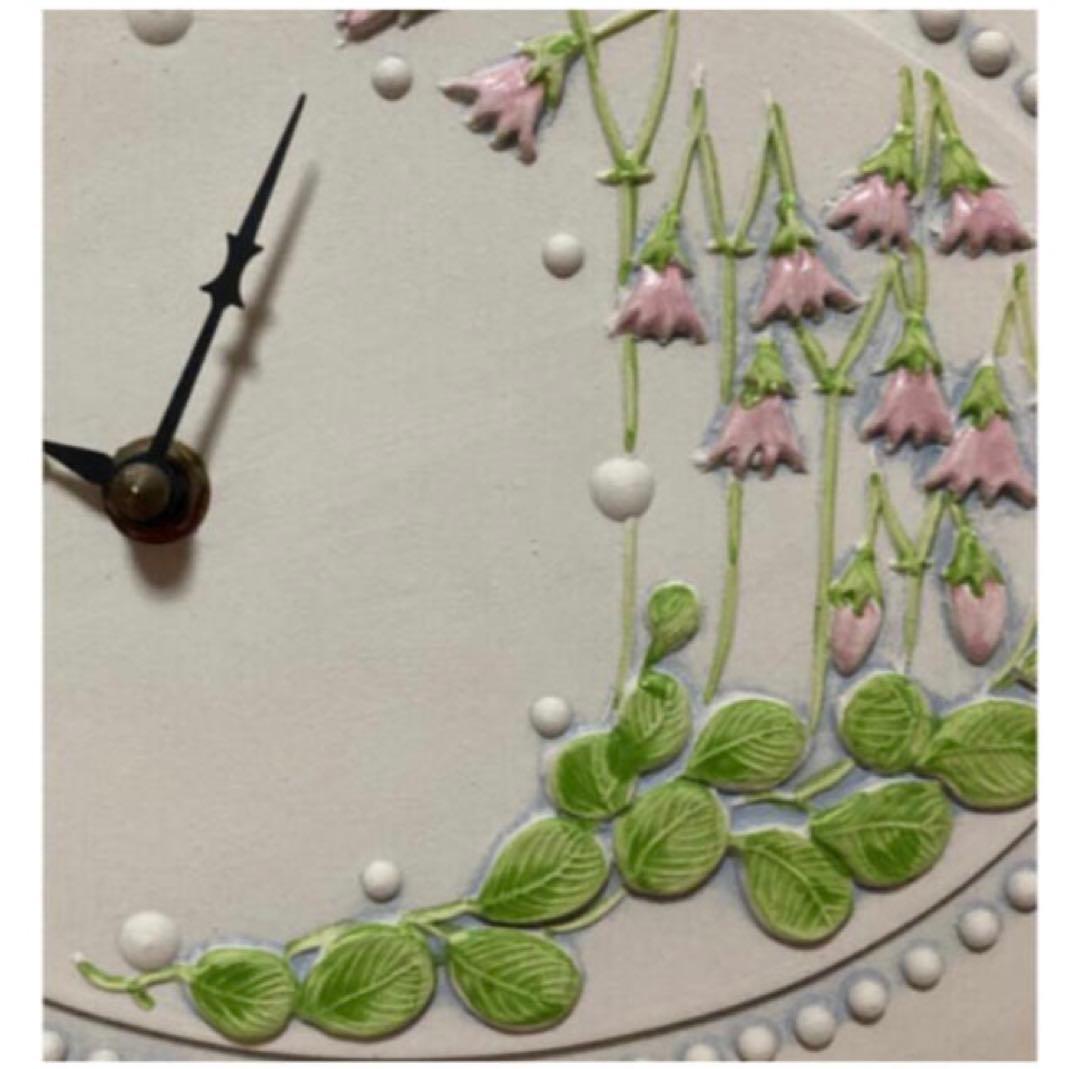 《ヴィンテージ》ジイガントフタ　スウェーデン【リネアの時計　白陶板】壁飾り