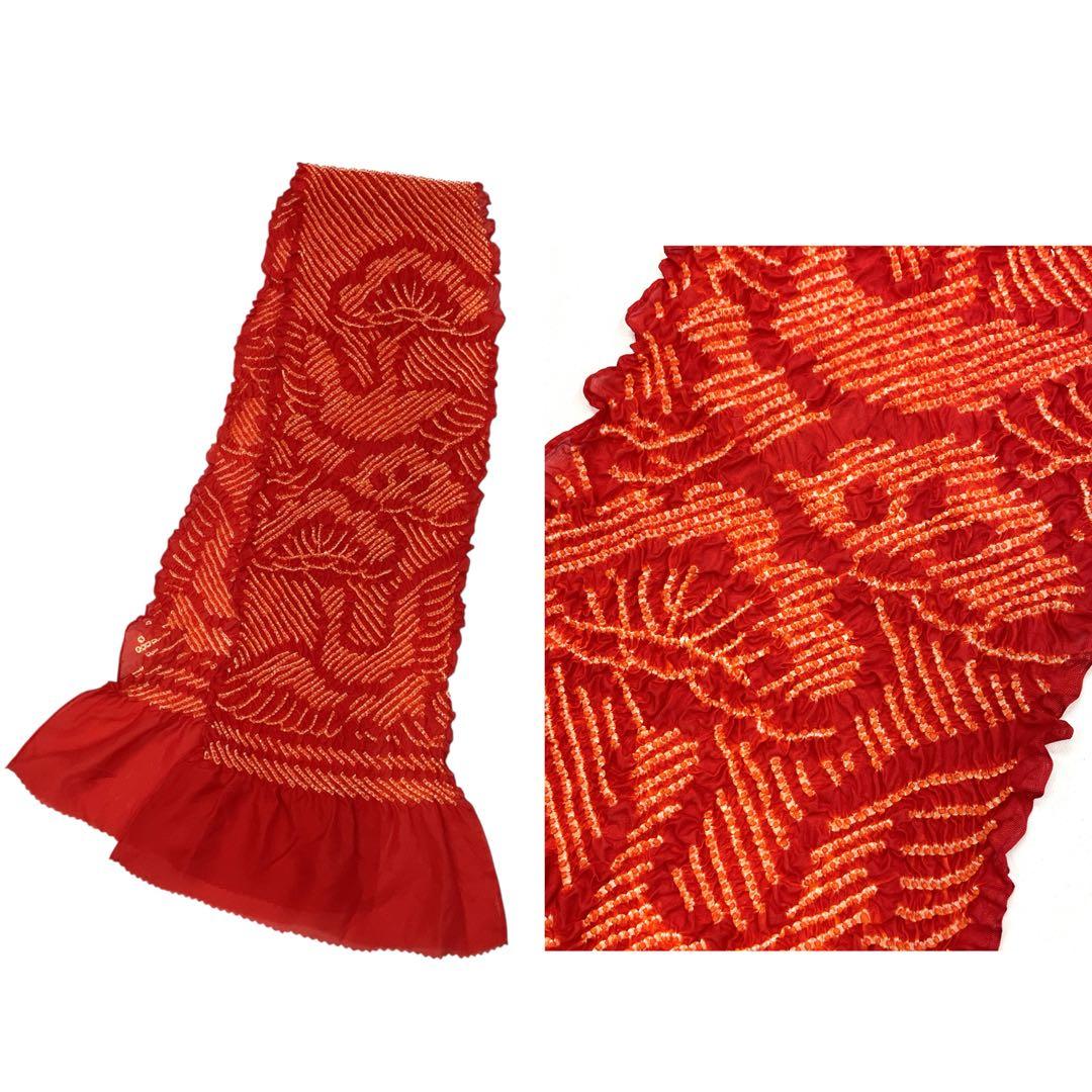 ◎mk-3497　七五三　女の子　着物・襦袢・帯揚げセット　3歳　　12-15