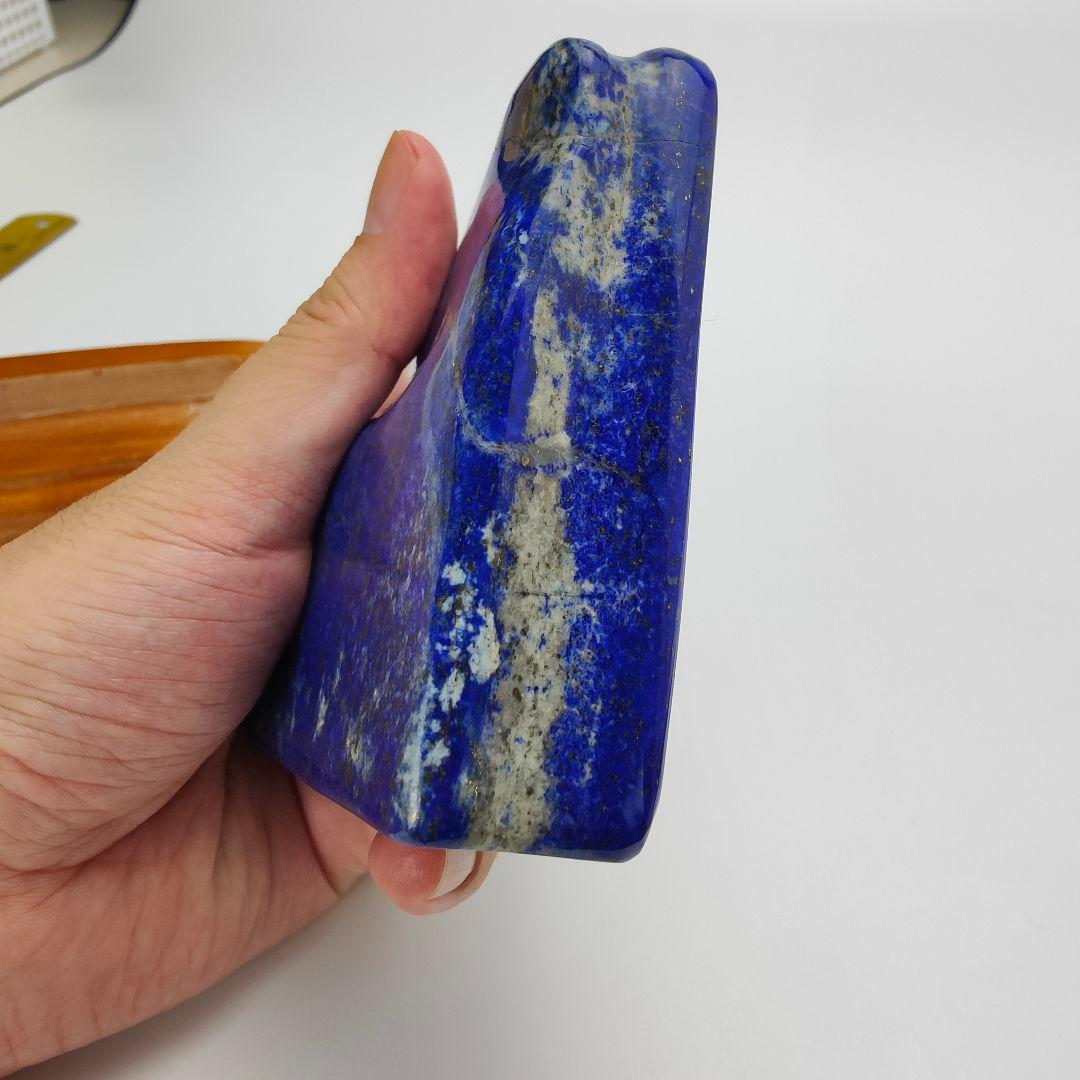 4.青金招き猫　伝統工芸蒔絵　風水　開運画　ラピスラズリ　原石　猫　ネコ　磨き石