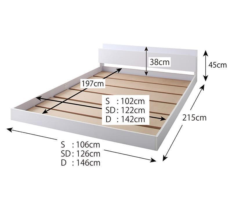 新品 送料込 保証付 シングルベッド マットレス付 棚 コンセント付 ホワイト