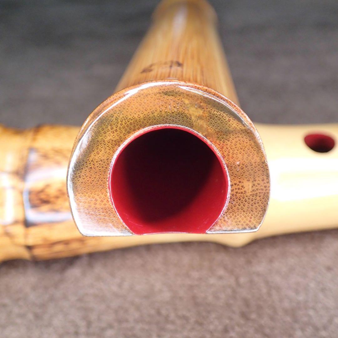 尺八 高級合竹曲管 蝴蝶 琴風調 二印 ２尺１寸(正律管)