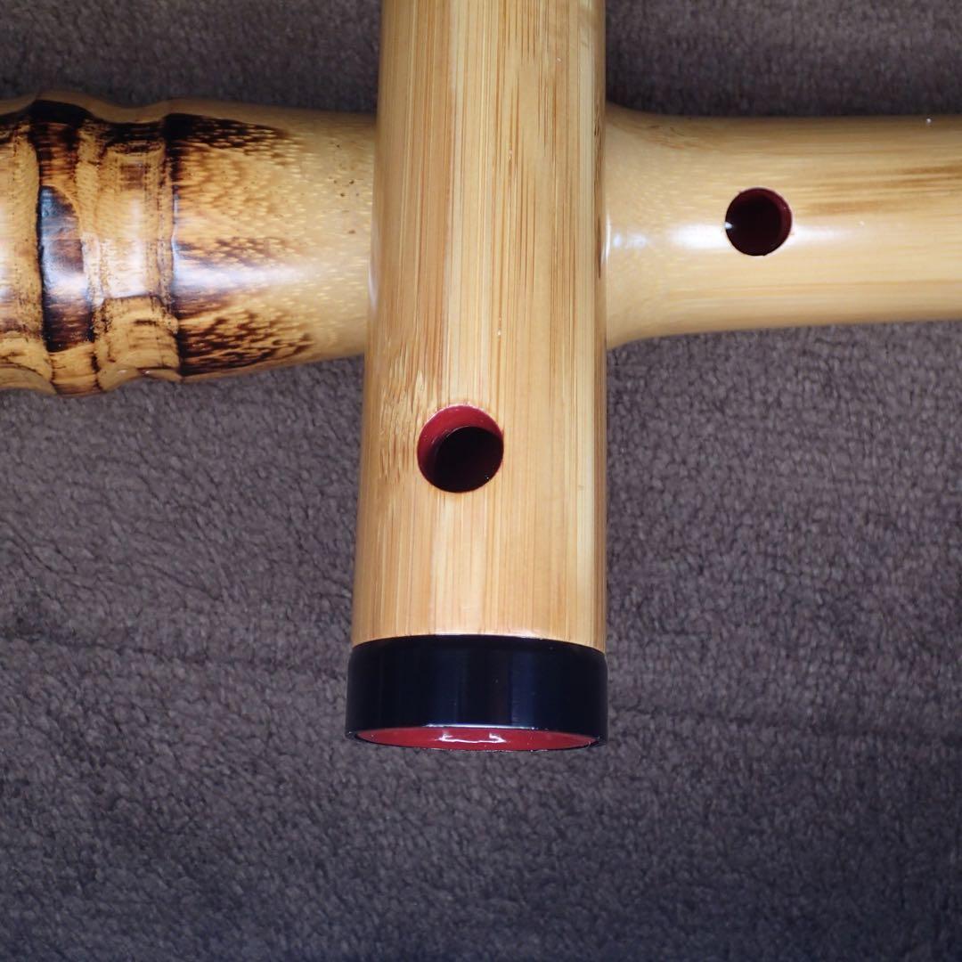 尺八 高級合竹曲管 蝴蝶 琴風調 二印 ２尺１寸(正律管)