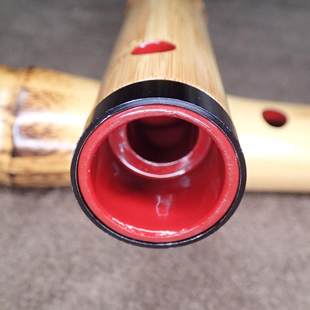 尺八 高級合竹曲管 蝴蝶 琴風調 二印 ２尺１寸(正律管)