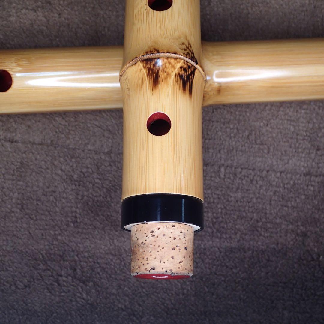 尺八 高級合竹曲管 蝴蝶 琴風調 二印 ２尺１寸(正律管)