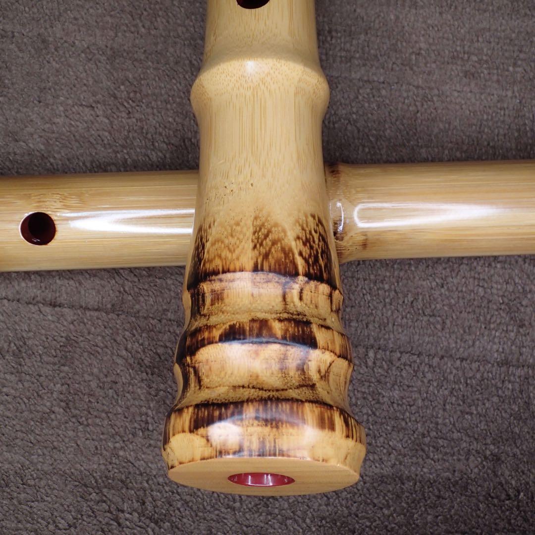 尺八 高級合竹曲管 蝴蝶 琴風調 二印 ２尺１寸(正律管)