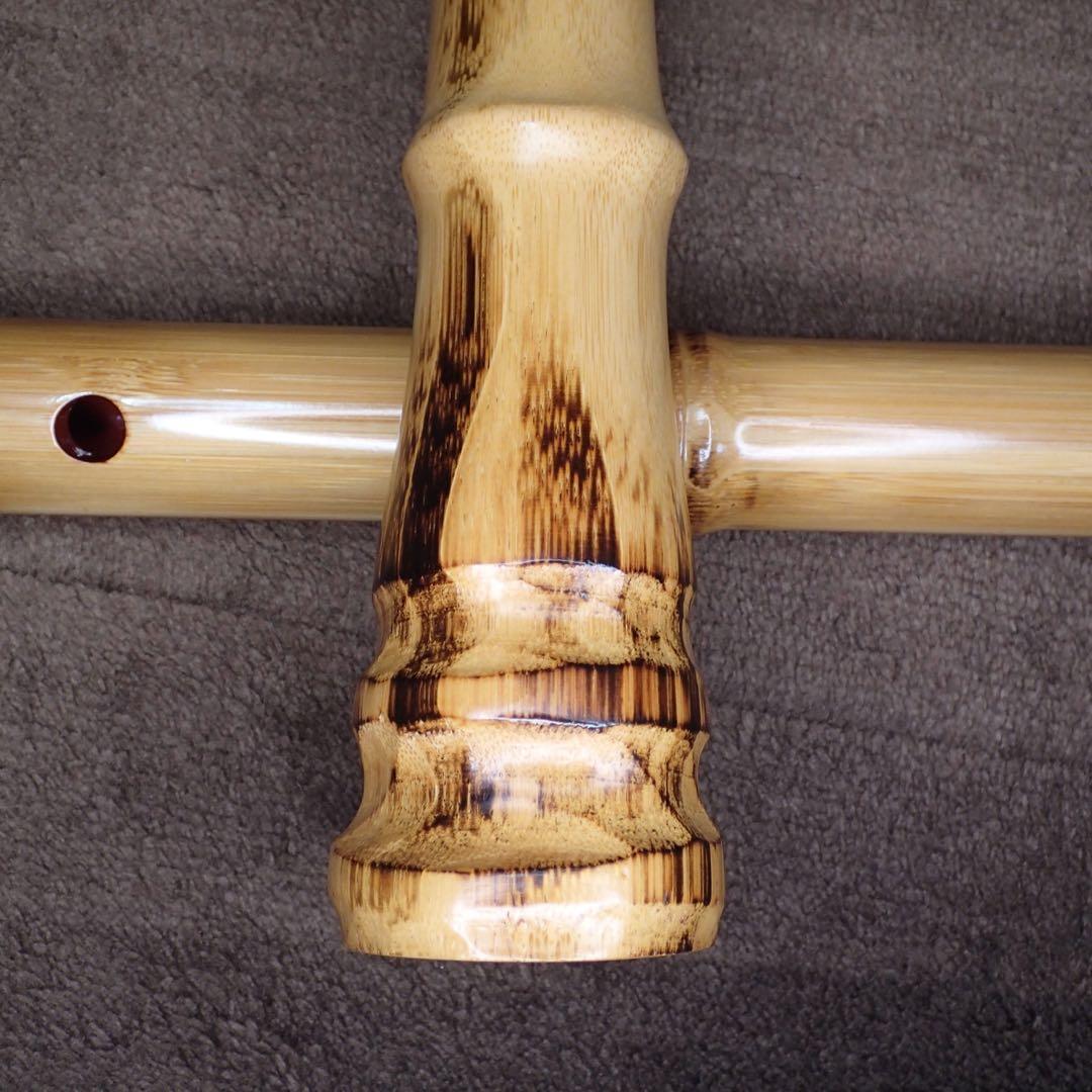 尺八 高級合竹曲管 蝴蝶 琴風調 二印 ２尺１寸(正律管)