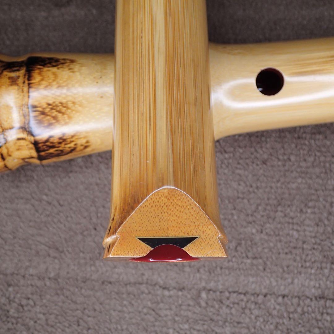 尺八 高級合竹曲管 蝴蝶 琴風調 二印 ２尺１寸(正律管)