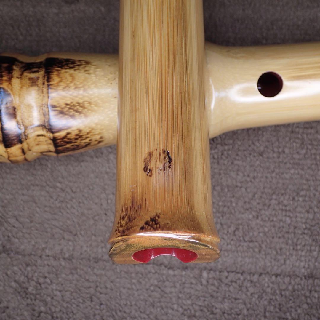 尺八 高級合竹曲管 蝴蝶 琴風調 二印 ２尺１寸(正律管)