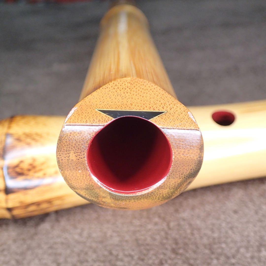 尺八 高級合竹曲管 蝴蝶 琴風調 二印 ２尺１寸(正律管)