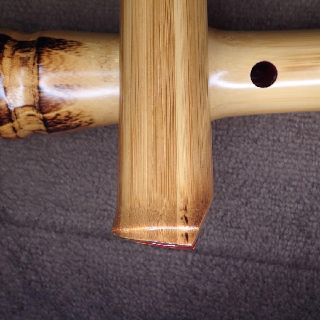 尺八 高級合竹曲管 蝴蝶 琴風調 二印 ２尺１寸(正律管)