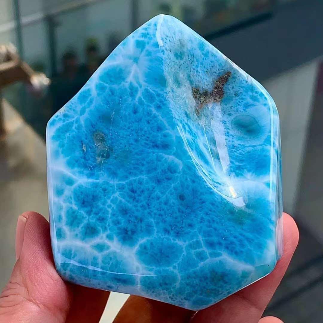 198.2g 天然無処理　ラリマー  置物(原石)