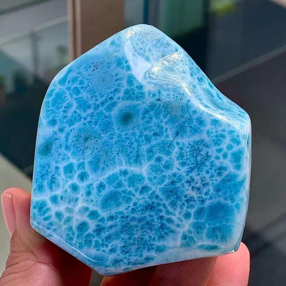 198.2g 天然無処理　ラリマー  置物(原石)