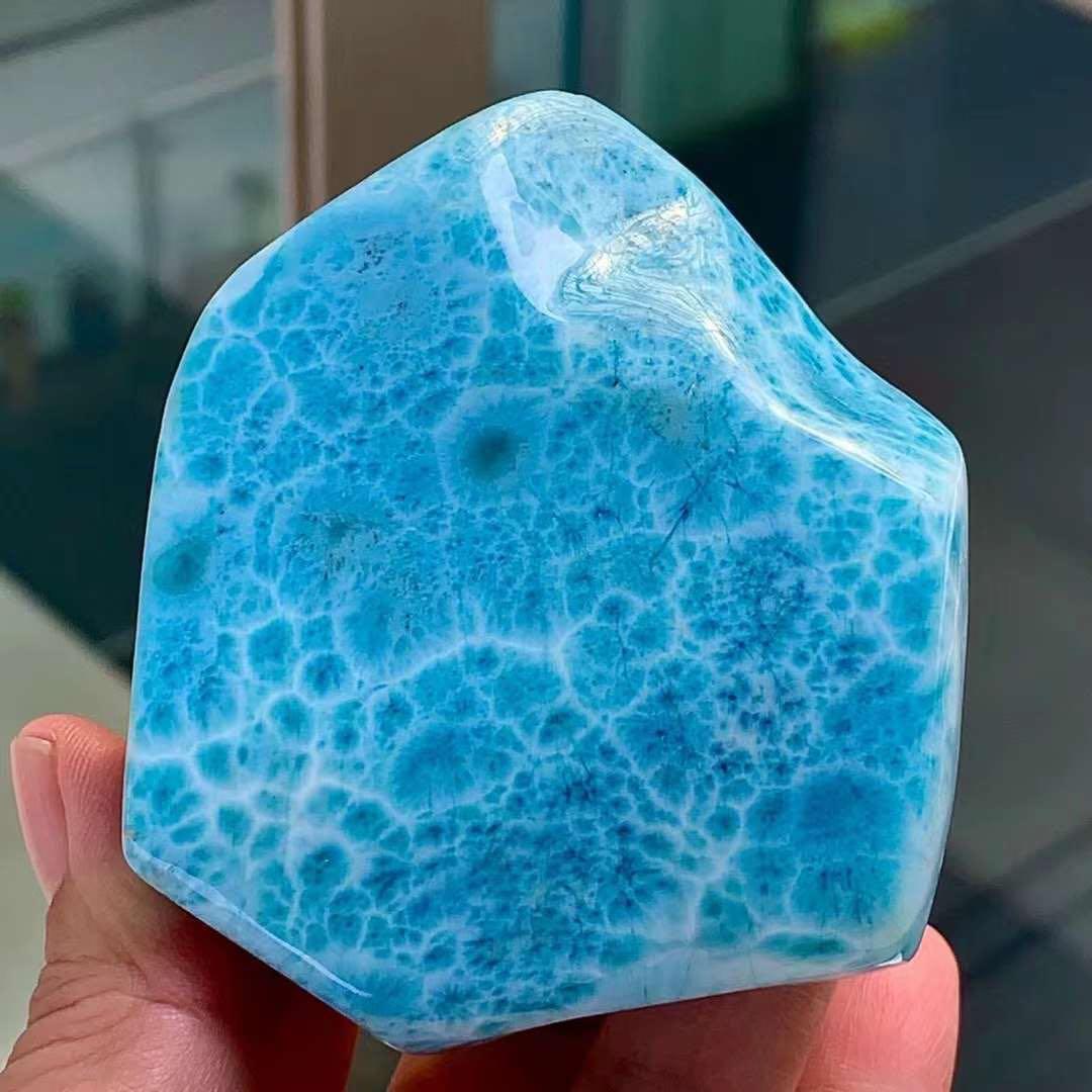 198.2g 天然無処理　ラリマー  置物(原石)