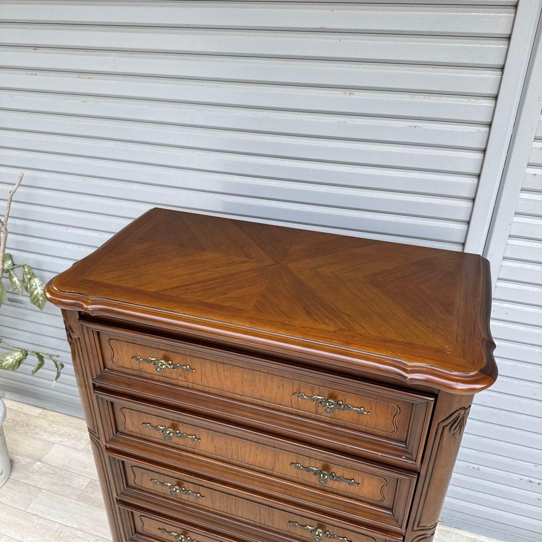 アンティーク調 チェスト 5段レリーフ ヨーロッパ