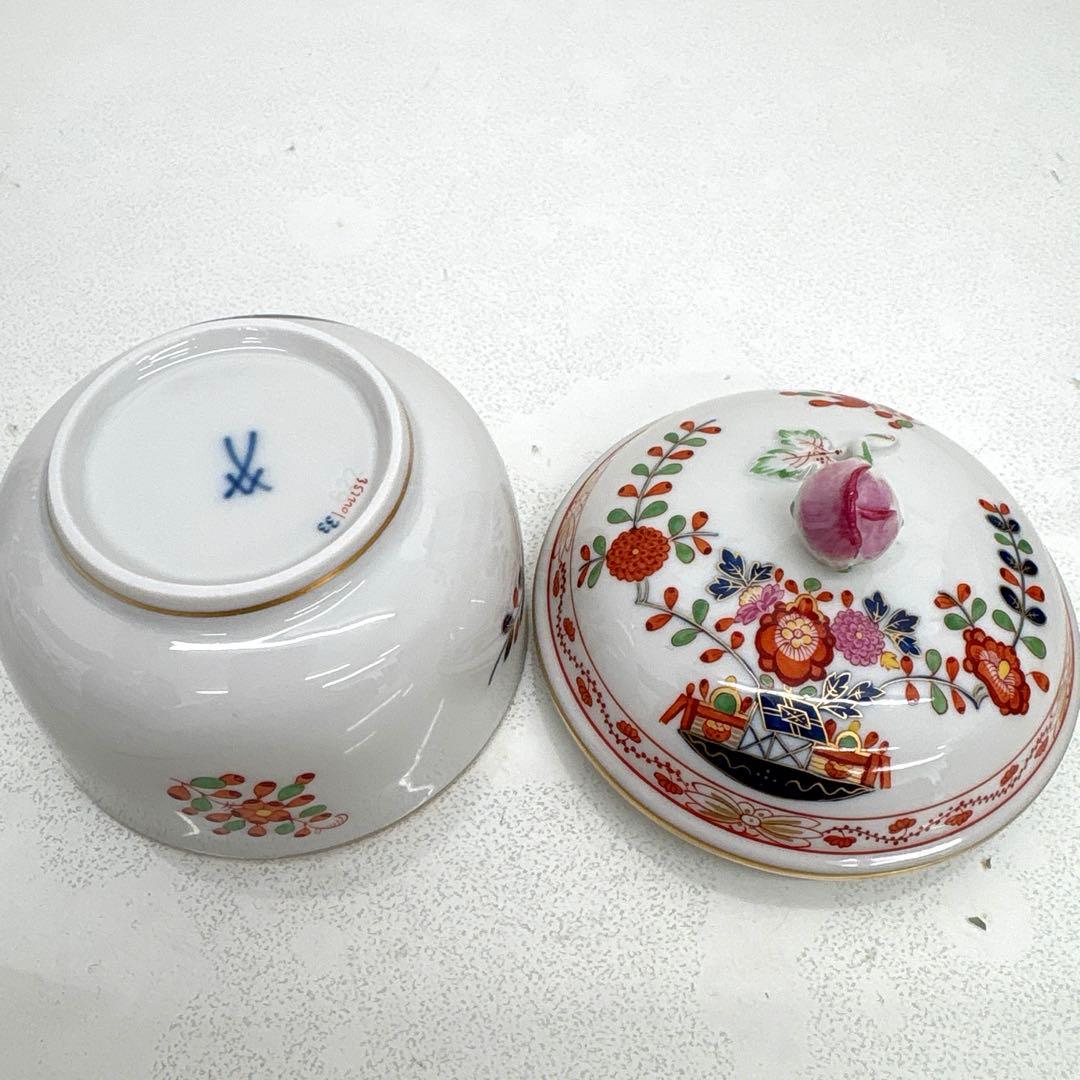 マイセン 柿右衛門写し 花模様 御所車 ティーポットセット カップ&ソーサー 皿