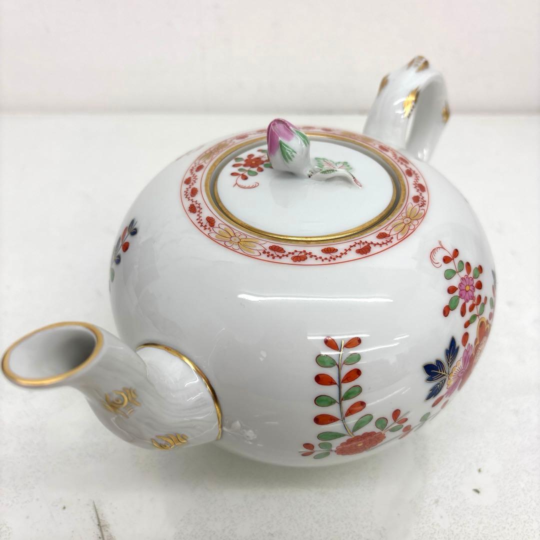 マイセン 柿右衛門写し 花模様 御所車 ティーポットセット カップ&ソーサー 皿