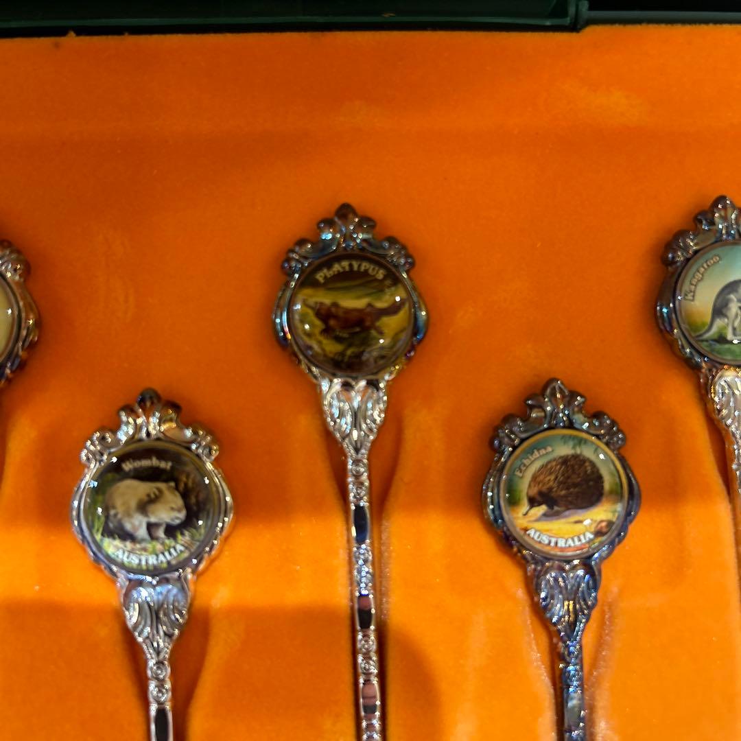 オーストラリア　アンティークヴィンテージ　アニマル　ティースプーンレトロ　レア