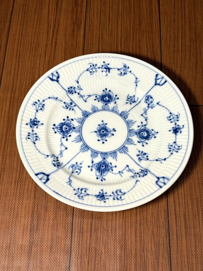 ロイヤルコペンハーゲン　ブルーフルーテッドプレインプレート 17cm 3枚