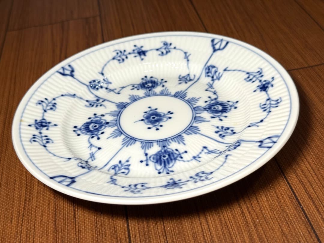 ロイヤルコペンハーゲン　ブルーフルーテッドプレインプレート 17cm 3枚