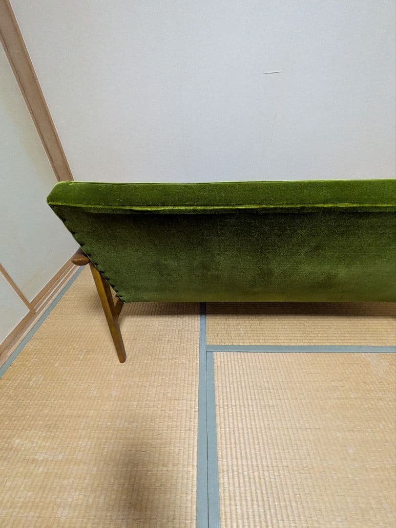 カリモク60　 Kチェア　2シーター　モケットグリーン