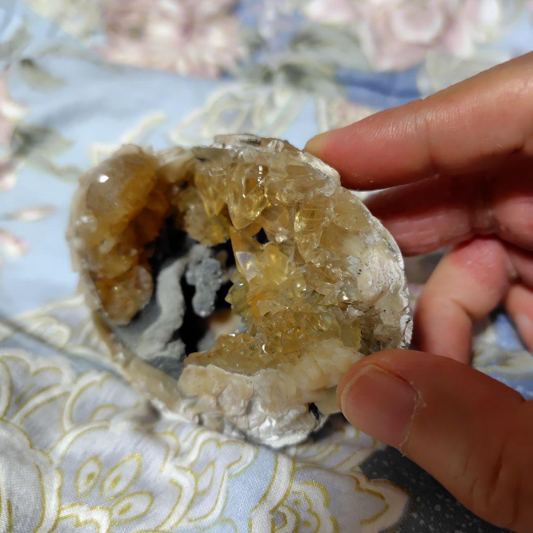 今夜限定❤貝化石カルサイト原石❤希少❤イエロー❤150g❤