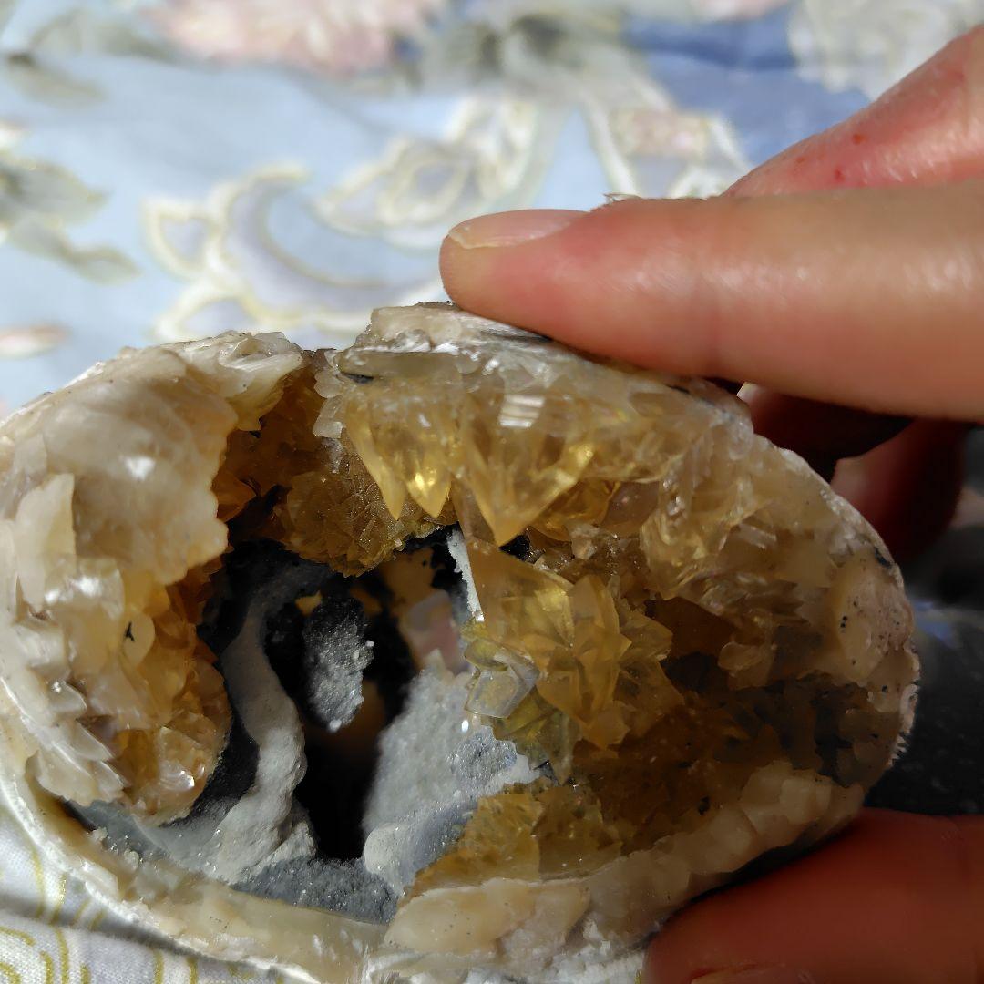 今夜限定❤貝化石カルサイト原石❤希少❤イエロー❤150g❤