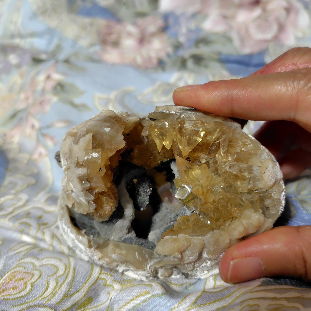 今夜限定❤貝化石カルサイト原石❤希少❤イエロー❤150g❤