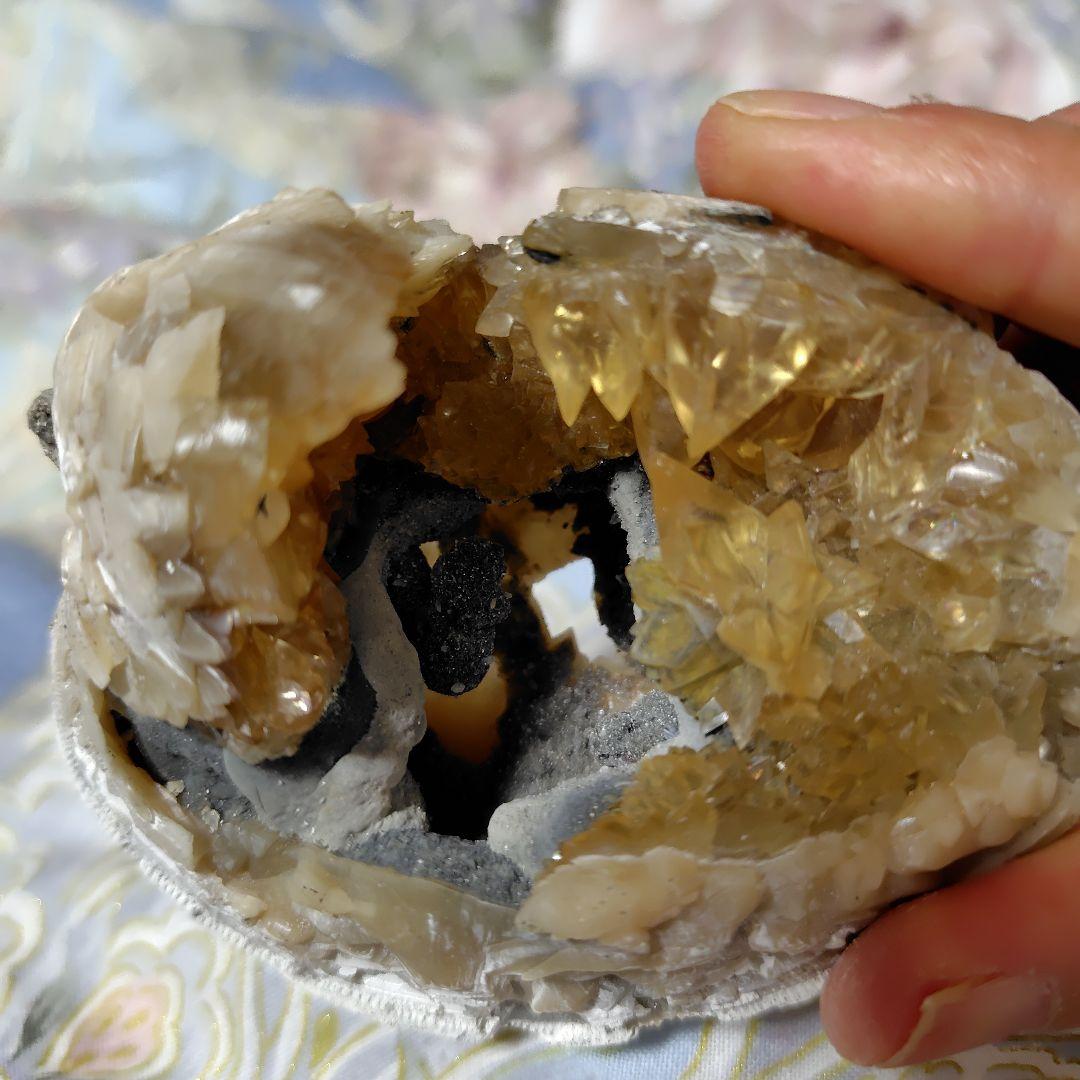 今夜限定❤貝化石カルサイト原石❤希少❤イエロー❤150g❤