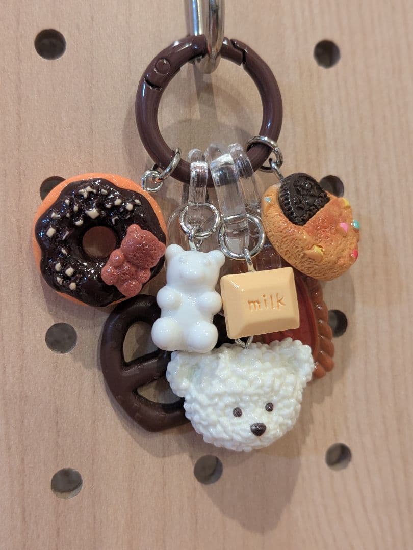 専用　じゃらじゃらキーホルダーmini（A117）茶　ブラウン